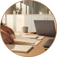 A clean, well-organized document on a desk — professional but approachable