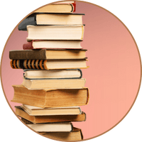 Stack of books representing information asymmetry 