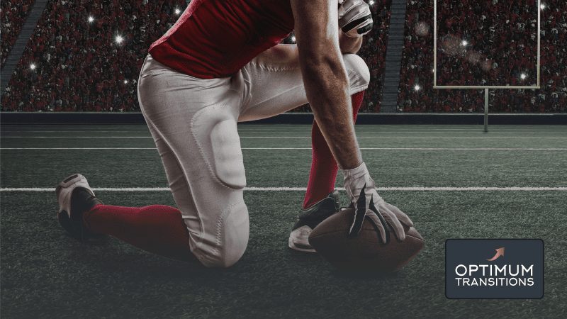 Quarterback preparing an offensive play, symbolizing the strategic coordination essential to business transactions