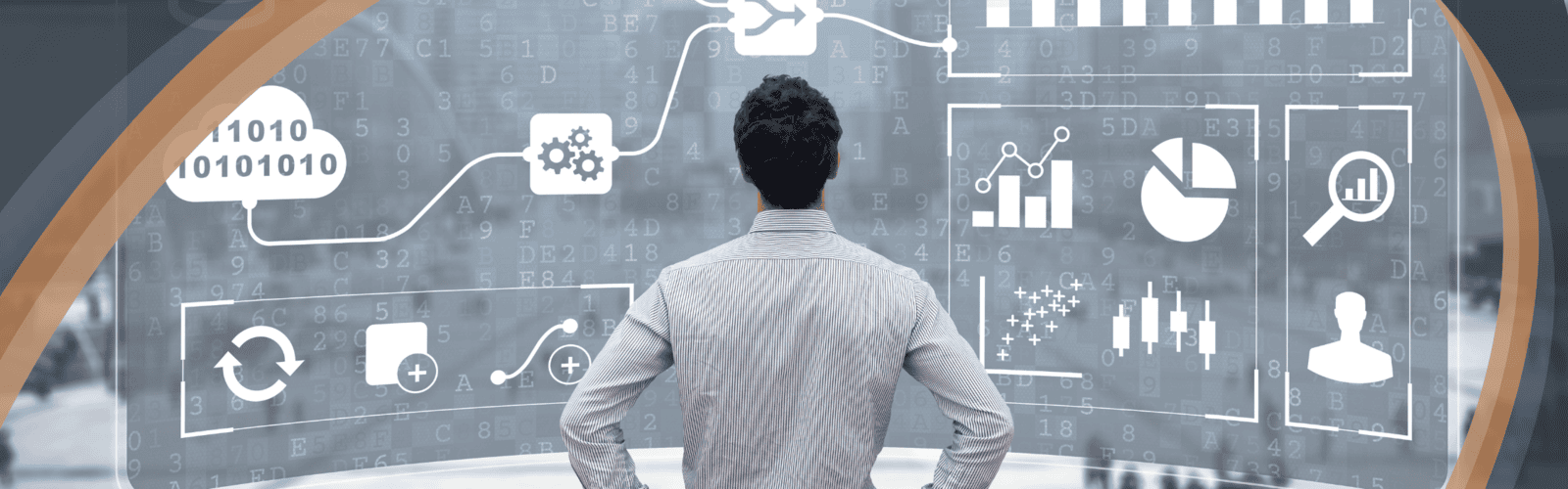 Professional studying financial data and formulas on a chalkboard, symbolizing Optimum Transitions' data-driven insights and analytical expertise supporting informed business transition decisions