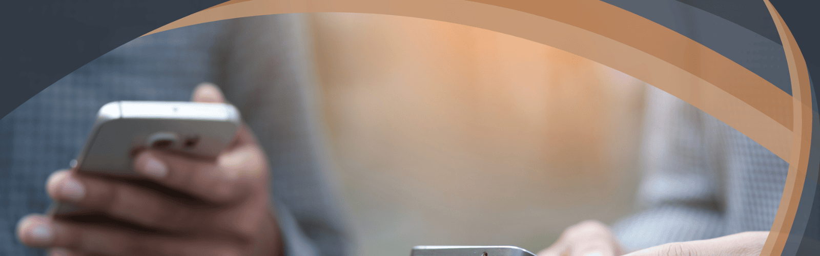 Hands holding mobile phones in a connection moment, symbolizing the beginning of a confidential conversation with Optimum Transitions' experienced business transition advisors